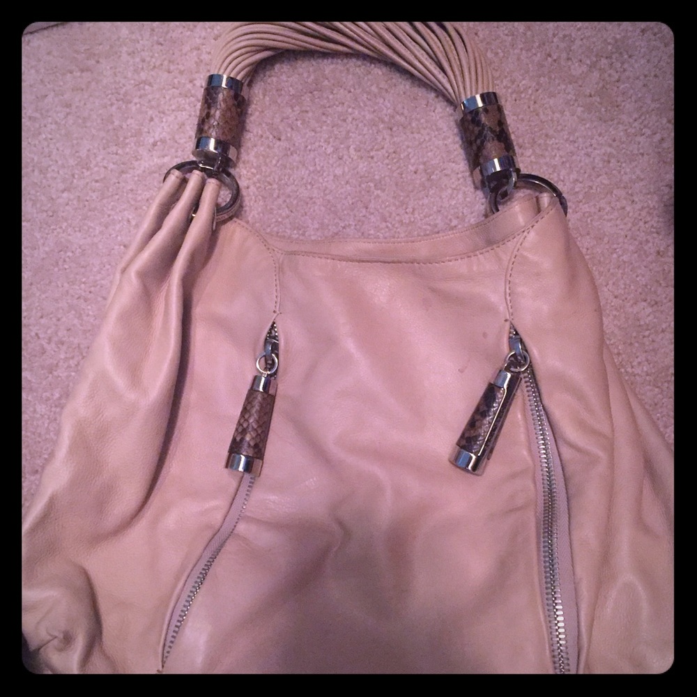 michael kors tonne hobo leather python
